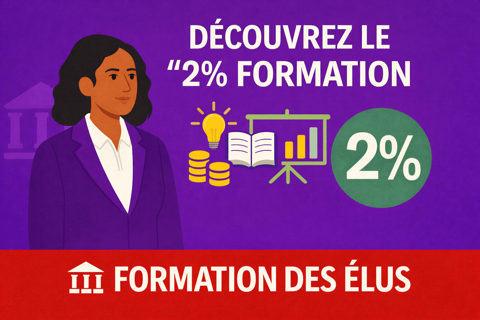 Découvrez le “2% formation”, un dispositif qui va vous permettre de financer votre prochaine formation d'élu